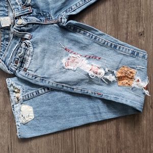 True Religion boho jeans...Rare and Vintage
